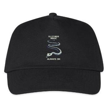 Slither Mode immer an | Schlange Mindset - Kinder Basecap - Schwarz - Vorne