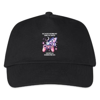 Sanfte Dunkelheit freigeschaltet | Soft Goth - Kinder Basecap - Schwarz - Vorne