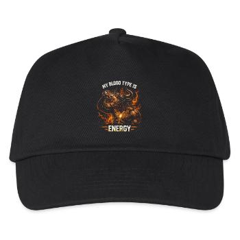 Energy Drink My Blood Type Is Energy - Kids’ Baseball Cap - black - Front