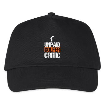 Unpaid Golfer Critic Funny Golfing Sarcasm - Kids’ Baseball Cap - black - Front