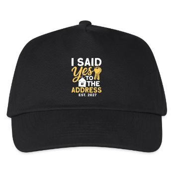 I Said Yes To The Address Est 2027 - Kids’ Baseball Cap - black - Front