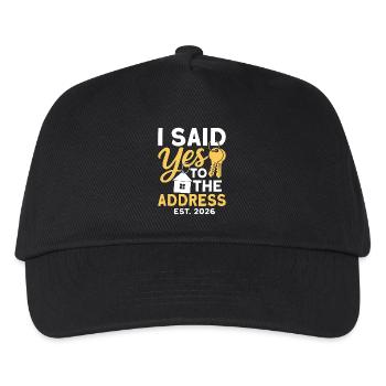 I Said Yes To The Address Est 2026 - Kids’ Baseball Cap - black - Front