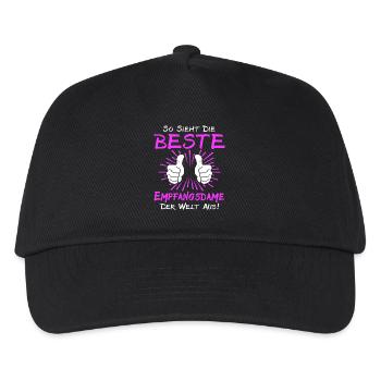 Receptionist Saying - Kids’ Baseball Cap - black - Front
