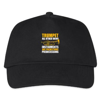 Trumpet all other wind instrument Trumpet player - Kids’ Baseball Cap - black - Front