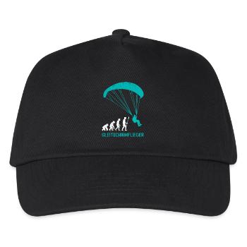 Paraglider GLEITSCHIRMFLIEGER LUSTIG - Kinder Basecap - Schwarz - Vorne