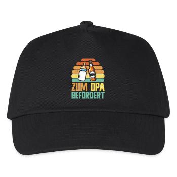 Zum Opa Befördert Retro Großvater Pops Großeltern - Kinder Basecap - Schwarz - Vorne