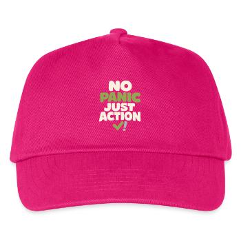 Calmness beats panic, lifestyle, - Kids’ Baseball Cap - fuchsia - Front