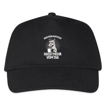 Unicorn - If you get up early, you hate more of the day - Kids’ Baseball Cap - black - Front