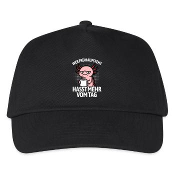Axolotl - If you get up early, you hate more of the day - Kids’ Baseball Cap - black - Front