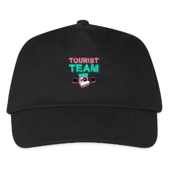 Reisende Weltreisende Kamera Tourist Team - Kinder Basecap - Schwarz - Vorne
