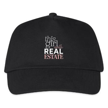 This Girl Sells Real Estate - Kids’ Baseball Cap - black - Front