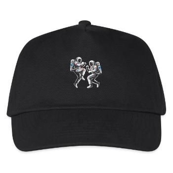 Astronaut duels in retro style - Kids’ Baseball Cap - black - Front