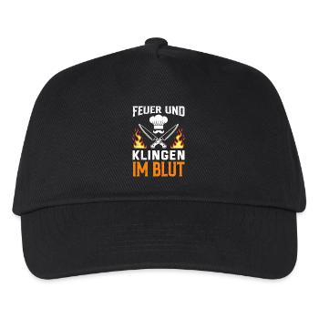 Gastronomy FIRE AND BLADES IN THE BLOOD Fun - Kids’ Baseball Cap - black - Front