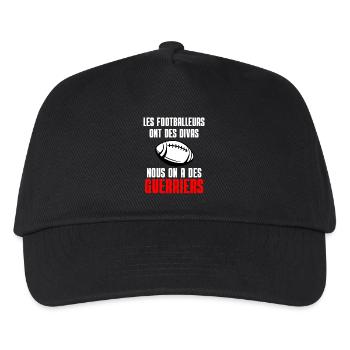 Rugby Guerriers vs Divas Foot - Casquette de baseball Enfant - noir - Devant