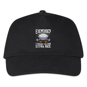 Cadeau pour amateurs de riz : exercice supplémentaire - Casquette de baseball Enfant - noir - Devant