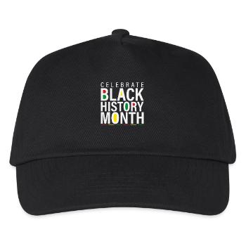 Feiern Sie den Black History Month Afroamerikaner - Kinder Basecap - Schwarz - Vorne
