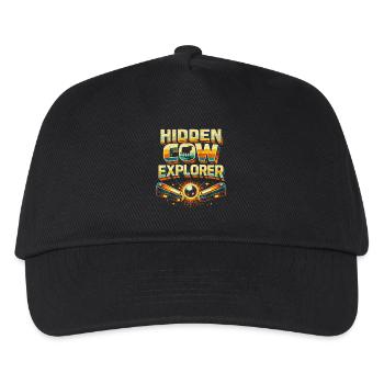 Pinball Pinball Player Hidden Cow Explorer - Kids’ Baseball Cap - black - Front