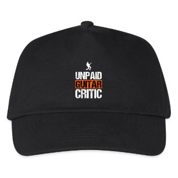 Unpaid Guitar Critic Funny Musician Slogan - Kids’ Baseball Cap - black - Front