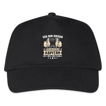 Captain Sayings - Kids’ Baseball Cap - black - Front
