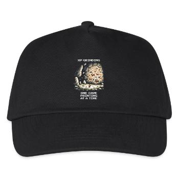 Grinding XP: Cave Painting | Prehistory - Kids’ Baseball Cap - black - Front