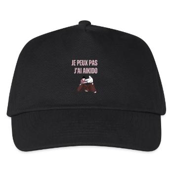 Ich kann nicht, ich habe Aikido - Kinder Basecap - Schwarz - Vorne