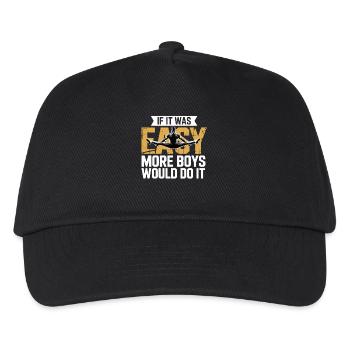 If It Was Easy – Power Leap Motif - Kids’ Baseball Cap - black - Front