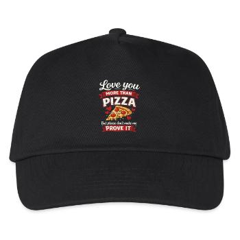  Funny Pizza Italian Food Slice Cheese Pepperoni - Kids’ Baseball Cap - black - Front