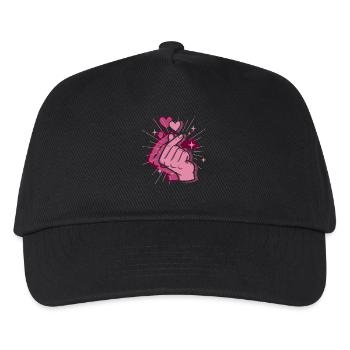 Kpop Doigt Cœur Coréen Pop Mignonne Amour Coré Kpop - Casquette de baseball Enfant - noir - Devant