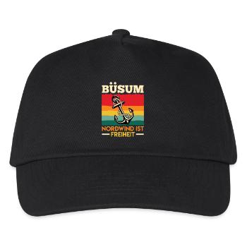 North Sea BÜSUM NORTH WIND IS FREEDOM Funny - Kids’ Baseball Cap - black - Front
