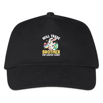 Échanger le frère bonbon de Pâques Funny Bunny - Casquette de baseball Enfant - noir - Devant