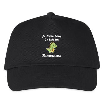 Tender Dino: I'm a Dinosaur - Kids’ Baseball Cap - black - Front