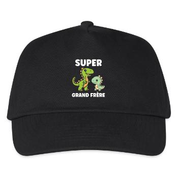 Super Grand Frère Dinosaures - Casquette de baseball Enfant - noir - Devant