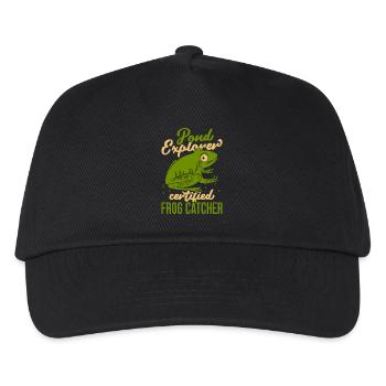 Frog Catcher Pond Explorer Certified Frog - Kids’ Baseball Cap - black - Front