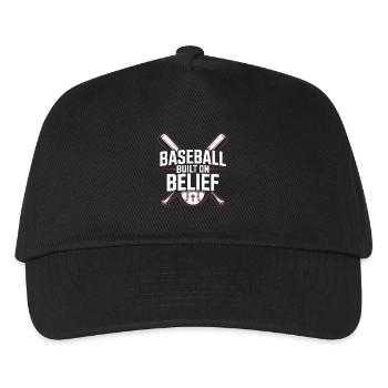 Christlicher Baseballspieler Bibelglaube Jesus Christus - Kinder Basecap - Schwarz - Vorne