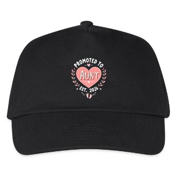Aunt 2026 Aunt 2026 Promoted to Aunt 2026 - Kids’ Baseball Cap - black - Front