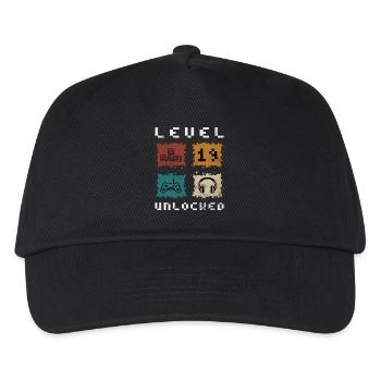 Level 19 Unlocked - Kids’ Baseball Cap - black - Front