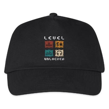 Level 50 Unlocked - Kids’ Baseball Cap - black - Front