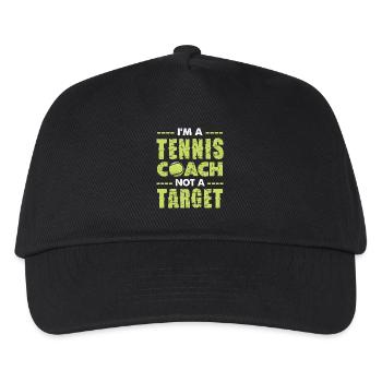 Je suis un entraîneur de tennis, pas un objectif - Casquette de baseball Enfant - noir - Devant