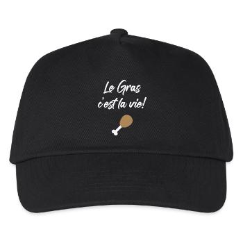 Le Gras C'est La Vie ! Design Karadoc Kaamelot - Casquette de baseball Enfant - noir - Devant