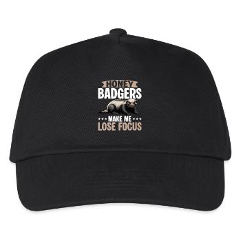 Funny Honey Badger - Kids’ Baseball Cap - black - Front