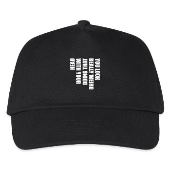Plain Text Typo Statement - Kids’ Baseball Cap - black - Front