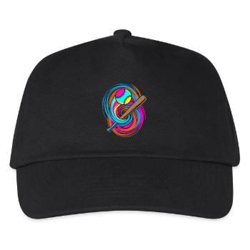 Baseball bat and ball - Kids’ Baseball Cap - black - Front