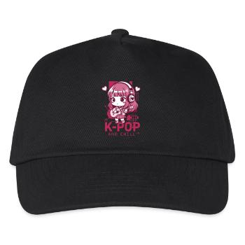 K-POP UND CHILL Kpop Koreanische Musik Anime Niedlich - Kinder Basecap - Schwarz - Vorne