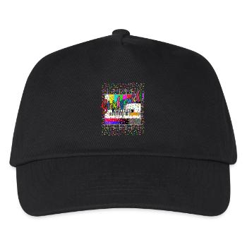 Gleichgewichts Störung Testbild Kostüm Karneval - Kinder Basecap - Schwarz - Vorne