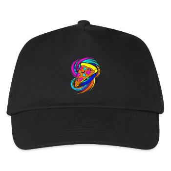 Tranche de pizza - Casquette de baseball Enfant - noir - Devant