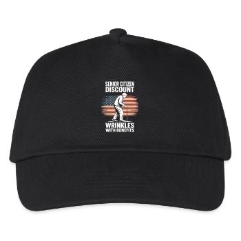 Senior Discount Ruhestand Humor - Kinder Basecap - Schwarz - Vorne