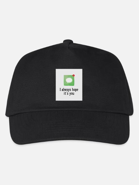 Ich hoffe immer, dass du es bist. - Kinder Basecap - Schwarz