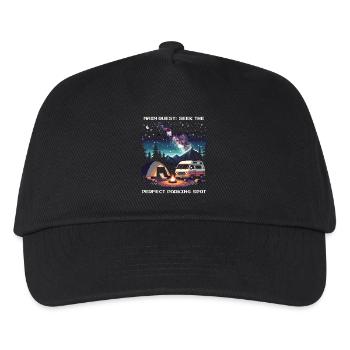 Looking for the perfect pitch | Van Life Quest - Kids’ Baseball Cap - black - Front