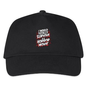 Gruselige Horrorfilm-Fans Halloween-Horrorfilm - Kinder Basecap - Schwarz - Vorne
