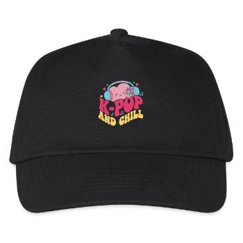K-Pop UND CHILL Niedliche koreanische Musik, die Kpop-Fans lieben - Kinder Basecap - Schwarz - Vorne
